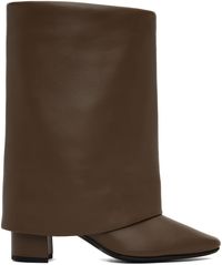 ISSEY MIYAKE Brown Cover Boots