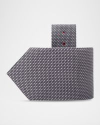 Men's Micro-Medallion Silk Tie