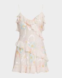 Lomina Pastel Ruffle Mini Dress