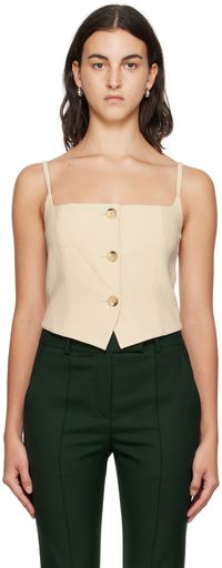 Helmut Lang Beige Blazer Tank Top