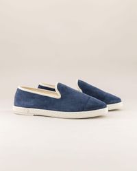 Angarde - Chausson femme cuir, bleu jean - Taille 42 - Bleu