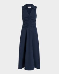 Kilda Ruched V-Neck Midi Dress