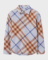 Boy's Owen Check-Print Button Down Shirt, Size 3-14