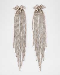Multi-Strand Sterling Silver Fringe Drop Earrings