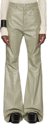 Rick Owens Green Hollywood Bolan Bootcut Jeans