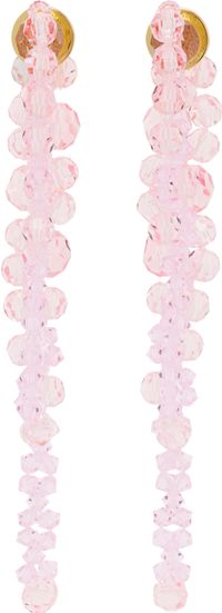 Simone Rocha Pink Double Pierce Through Drip Earrings