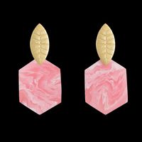 Lavani Jewels - Boucles d'oreilles en pierre naturelle - Taille Unique - Rose