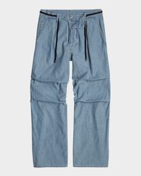 Men's Pleated 3D Denim Pants