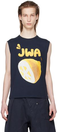 JW Anderson Navy Lemon Tank Top