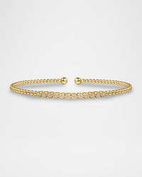 14K Yellow Gold Bujukan Bead Diamond Bangle