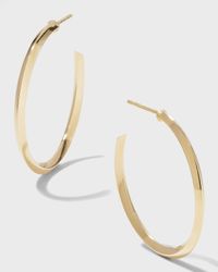 14K Gold Thin 25mm Royale Hoops