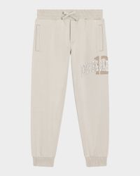 Boy's Logo Embroidered Jog Pants, Size 4-6