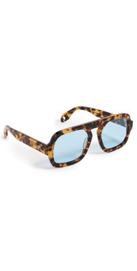 Elisa Johnson Jane Sunglasses Brown Tortoise One Size