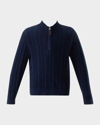 Boy's Half-Zip Cable-Knit Sweater, Size 2-10