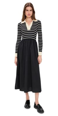Moon River Combo Dress Black XS