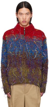 Maison Margiela Multicolor Loose Thread Cardigan