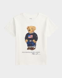 Boy's Polo Bear Flag Print Short-Sleeve T-Shirt, Size 2T-7