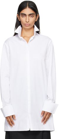 MM6 Maison Margiela White Spread Collar Shirt