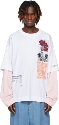 Dries Van Noten White Long Sleeve Show T-shirt