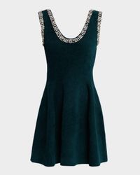 Leona Crystal-Trim Mini Dress