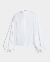 Puff Sleeve Button Down Blouse