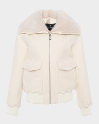 Jacket with Select Lamb Shearling Collar