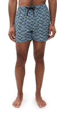 Save The Duck Ademir Waves Swim Shorts 4.25 Colorwaves On Green XL