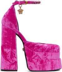 Versace Pink Medusa Aevitas Platform Pumps