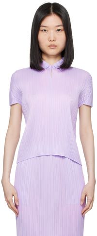 PLEATS PLEASE ISSEY MIYAKE Purple Monthly Colors April Polo