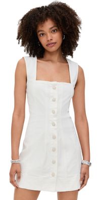 Good American Power Stretch Mini Dress Cloud White001 L