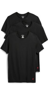 Polo Ralph Lauren Underwear Classic Fit Cotton Crew Tee 3 Pack Polo Black M