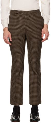 Paul Smith Pantalon brun à carreaux