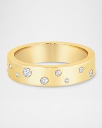 Stardust 18K Yellow Gold Constellation Ring with Diamonds, Size 6