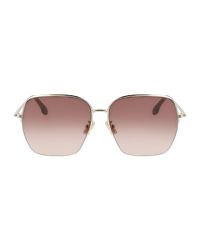 Hammered Oversized Square Metal Sunglasses