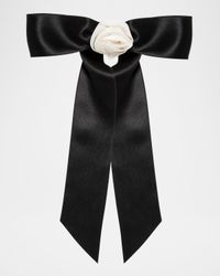 Silk Rosette Bow Barrette