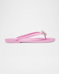 Double Heart Rubber Thong Sandals