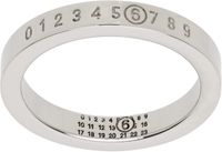 MM6 Maison Margiela Silver Minimal Logo Ring