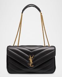 Loulou Medium YSL Chain Shoulder Bag in Quilted Leather