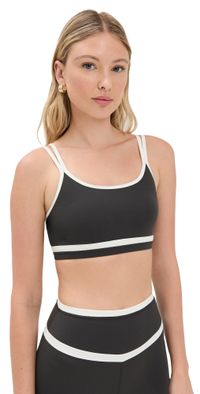 Splits59 Eva Rigor Double Strap Bra Graphite/White L