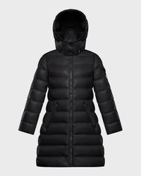 Girl's Moka Long Puffer Coat, Size 8-14