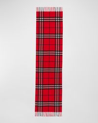 Men's Cashmere Giant Check Scarf