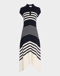 Blaine Stripe Knit Polo Dress