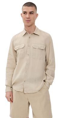 BOSS H-Liam Button Down Light Beige S