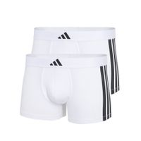 Adidas Underwear - Lot de 2 boxers homme active flex cotton 3 stripes adidas sport - Taille 2XL - Blanc
