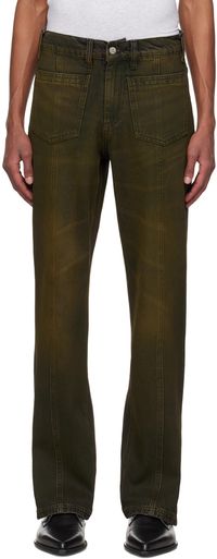 Mowalola Jean midi brun