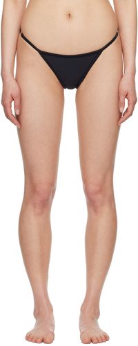Coperni Culotte de bikini noire à ferrure à logo