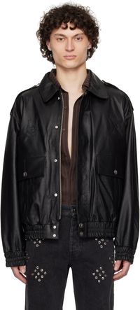 Ludovic de Saint Sernin Black Robert Leather Jacket