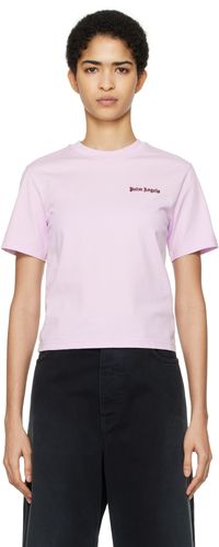 Palm Angels T-shirt ajusté mauve à logo