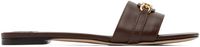 TOM FORD Brown Leather Slides