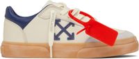 Off-White Baskets rétro blanc cassé et bleu à semelle en caoutchouc vulcanisé